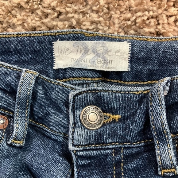 We the Free Skinny Blue Jeans Size 28 Free People Distressed Cuff Ankle - Picture 3 of 7